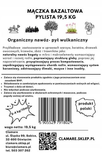 Mączka bazaltowa naturalny nawóz do roślin warzyw 19,5 kg na Arena.pl