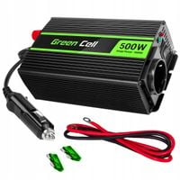 Przetwornica samochodowa Green Cell inwerter napięcia 12V 500W 1000W USB