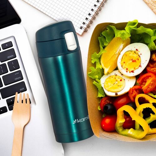 KUBEK TERMICZNY TERMOS STALOWY 100% SZCZELNY pojemny bidon KAMILLE 320 ml na Arena.pl