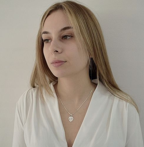 Łańcuszek Srebrny Wenecjana z Medalikiem Serduszko pr 925 Grawer Gratis na Arena.pl