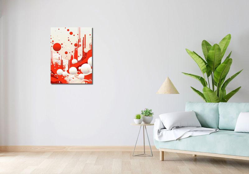 Obraz 50x70cm Krwiście Czerwone Wibracje zdjęcie 2