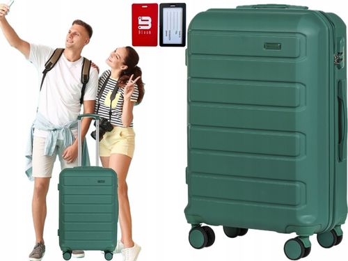 WALIZKA ABS BLOOM XL “ 24 ” ŚREDNIA MOCNA NA KÓŁKACH 7 KOLORÓW + ADRESOWNIK na Arena.pl