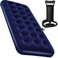 MATERAC JEDNOOSOBOWY DMUCHANY DO SPANIA WELUROWY ŁÓŻKO Z POMPKA 1