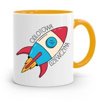 Kubek Żółty Dla Dziewczyny Odlotowa Dziewczyna Z Nadrukiem Ze Zdjęciem