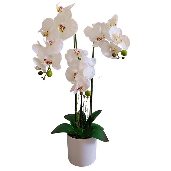 STORCZYK W DONICZCE WYSOKI BIAŁY SZTUCZNY STORCZYK DUŻY 70 cm ORCHIDEA zdjęcie 3