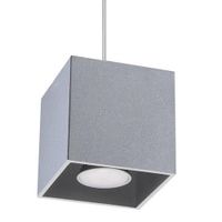 LAMPA SL.0061 metalowa OPRAWA zwis kostka cube szara
