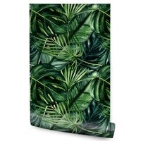 Tapeta Do Sypialni LIŚCIE Tropikalne Monstery Akwarele Abstrakcja