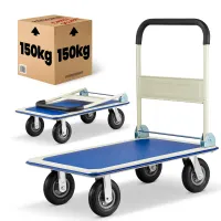 Wózek platformowy transportowy magazynowy 150 kg HIGHER koła pełne