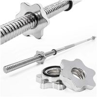 Gryf prosty olimpijski 180 cm sztanga ze stali chromowanej zaciski 25 mm