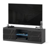 Szafka nowoczesna do salonu szeroka rtv 138cm 4 szufady szary san sebastian