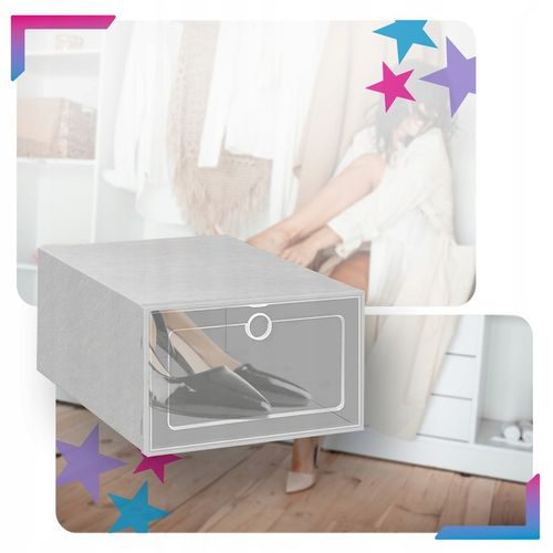 10X PUDEŁKA NA BUTY ORGANIZER PUDEŁKO SZAFKA PÓŁKA POJEMNIKI STOJAK na Arena.pl