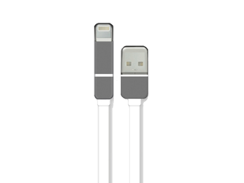 Płaski kabel USB-microUSB-Lightning Biały na Arena.pl