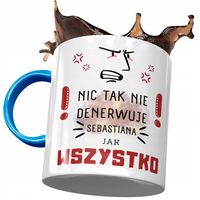 Kubek Błękitny Dla Sebastiana Męża Kolegi Prezent Z Nadrukiem Ze Zdjęciem