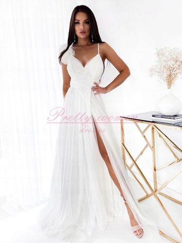 BIAŁA SUKIENKA ślubna cywilny wesele druhny S na Arena.pl