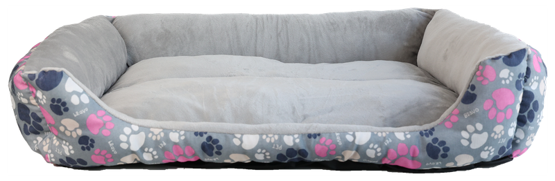 Legowisko dla psa szare S prostokątne PAWPRINT 41x30cm zdjęcie 8