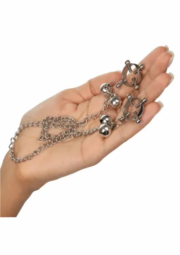 calexotics 4 point nipple press z dzwoneczkami - regulowany system na Arena.pl