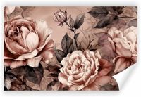 Fototapeta PREMIUM STRUKTURA ZMYWALANA NA WYMIAR obraz różowych piwonii