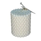 Świeca Dekoracyjna Biała Sojowa Naturalna Ozdobna Prezent Kulki Perły