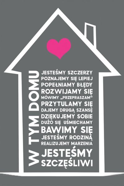 W tym domu – szary – magnes zdjęcie 1