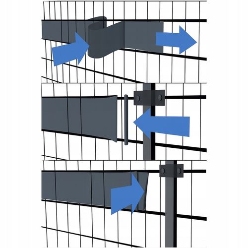TAŚMA OGRODZENIOWA ANTRACYT GRAFIT 19 cm x 35 m OSŁONA NA PŁOT na Arena.pl