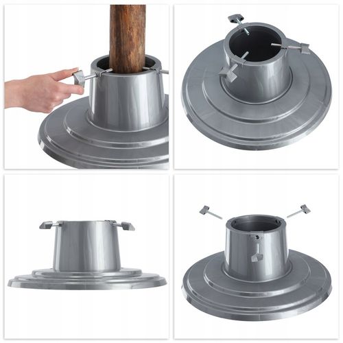 STOJAK POD CHOINKĘ CHOINKOWY PODSTAWKA DRZEWKO POJEMNIK NA WODĘ 1L SREBRNY na Arena.pl