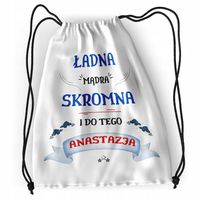 Plecak Dla Anastazji Sportowy Szkolny Worek Torba Z Nadrukiem Ze Zdjęciem