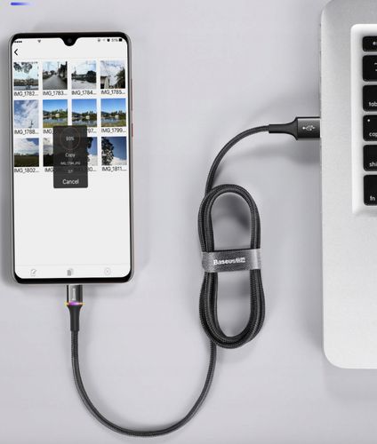 BASEUS PANCERNY KABEL LED USB-C 3A 100CM na Arena.pl