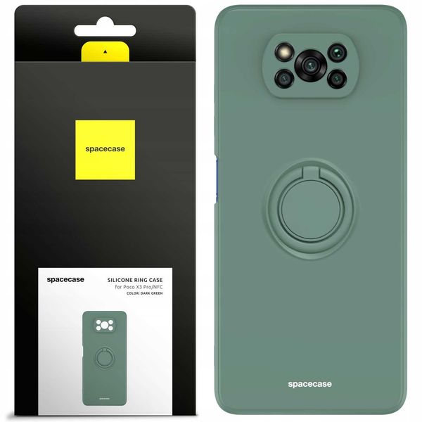 Spacecase Silicone Ring Poco X3 Pro/Nfc Dark Green zdjęcie 1