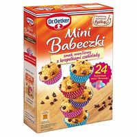 DR OETKER BABECZKI MINI WANILIA Z KROPELKAMI CZEKOLADY 250G