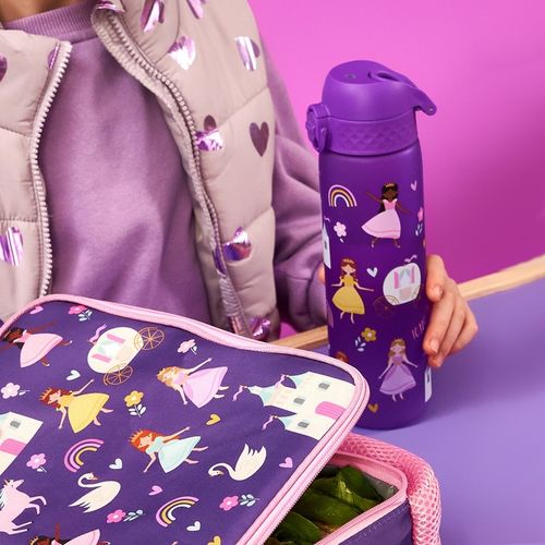 BUTELKA BIDON NA WODĘ FIOLETOWY ZAMEK KSIĘŻNICZKI JEDNOROŻEC TĘCZA ION8 0,5 na Arena.pl