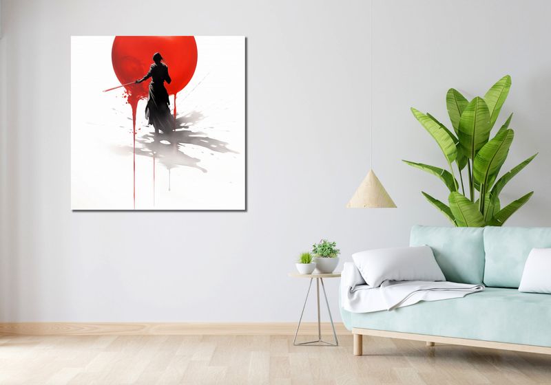Obraz 100x100cm Samotny Samuraj zdjęcie 2