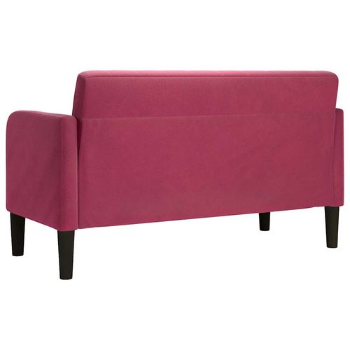 Sofa dwuosobowa wino czerwone 109 cm aksamit na Arena.pl