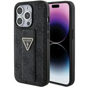 Guess GUHCP15LPGS4TDK iPhone 15 Pro 6.1" czarny/black hardcase Grip Stand