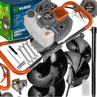 ŚWIDER WIERTNICA SPALINOWA DO GLEBY ZIEMI ZESTAW + WIERTŁO 30 CM