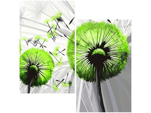 60CM 50CM OBRAZ ŚCIENNY DMUCHAWCE KOLORZE LIMONKI DRUK PŁÓTNO na Arena.pl