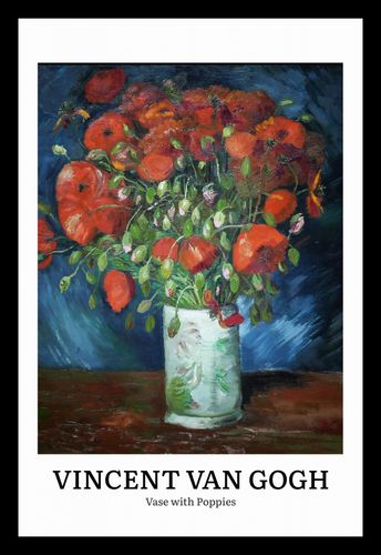 Plakat 20x30cm Design Vase with Poppies, Van Gogh Vintage do Salonu na Arena.pl