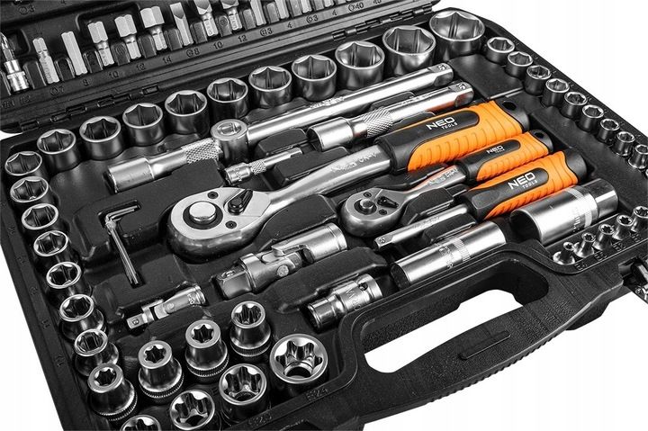 NEO 10-212 ZESTAW KLUCZE NASADOWE 1/2", 1/4" TORX NASADKI WALIZKA 108el zdjęcie 15