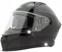 KASK SZCZĘKOWY MOTOCYKLOWY SKUTER QUAD CROSS CZARNY POŁYSK XL HOMOLOGAC CE