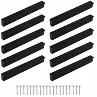 10szt Uchwyt meblowy P96 Czarny mat 96mm + wkręty