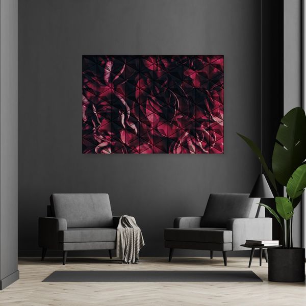 Emaga Obraz na płótnie, Czerwona abstrakcja geometryczna - 120x80 zdjęcie 2