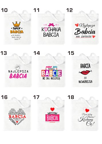 Torba z nadrukiem prezent Dzień Babci różne wzory Babcia na Arena.pl