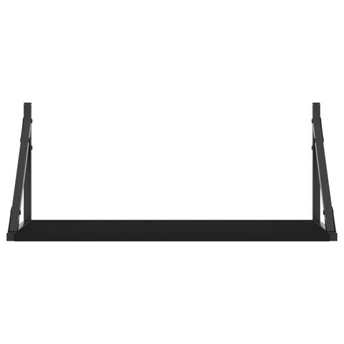 Półki ścienne, 2 szt., czarne, 60x25x25,5 cm na Arena.pl