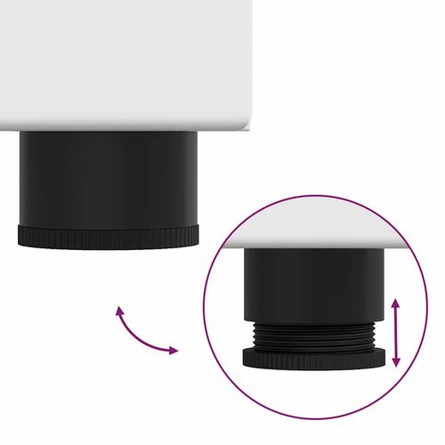 Szafka z umywalką do łazienki TULUM Biały na wysoki połysk na Arena.pl