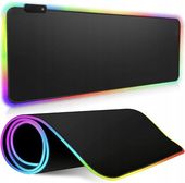 PODKŁADKA dla GRACZY GAMINGOWA Pod Mysz Myszkę RGB 80X30cm Black XXXL