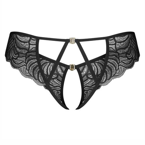 Otwarte stringi koronkowe Obsessive Divienne Crotchless Thong S/M na Arena.pl