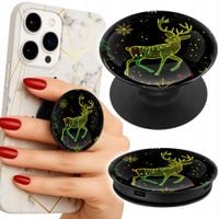 Uchwyt do telefonu Popsocket na palce/stojak RENIFER, PŁATEK ŚNIEGU CHOINKA
