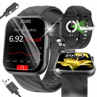 SMARTWATCH Z FUNKCJĄ POMIARU CUKRU GLUKOZA AMOLED MT500 CIŚNIENIE MENU Pl
