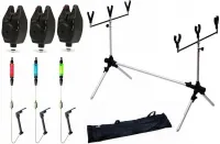 STANOWISKO KARPIOWE STOJAK 3WĘDKI ROD-POD+ 3x SYGNALIZATOR BRAŃ+ 3x SWINGER