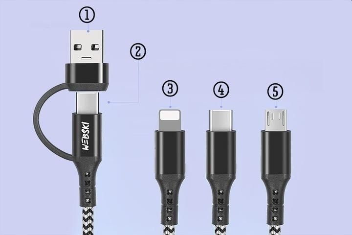 ZESTAW MAŁA MOCNA SZYBKA ŁADOWARKA DO AUTA QC3.0 PD20W Z MOCNYM KABLEM 5W1 zdjęcie 11