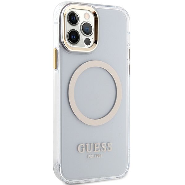 Etui Guess do iPhone 12, iPhone 12 Pro, Złoty, MagSafe zdjęcie 4